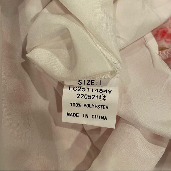 Boho Floral Long Sleeve Top Size Large - Picture 6 of 10